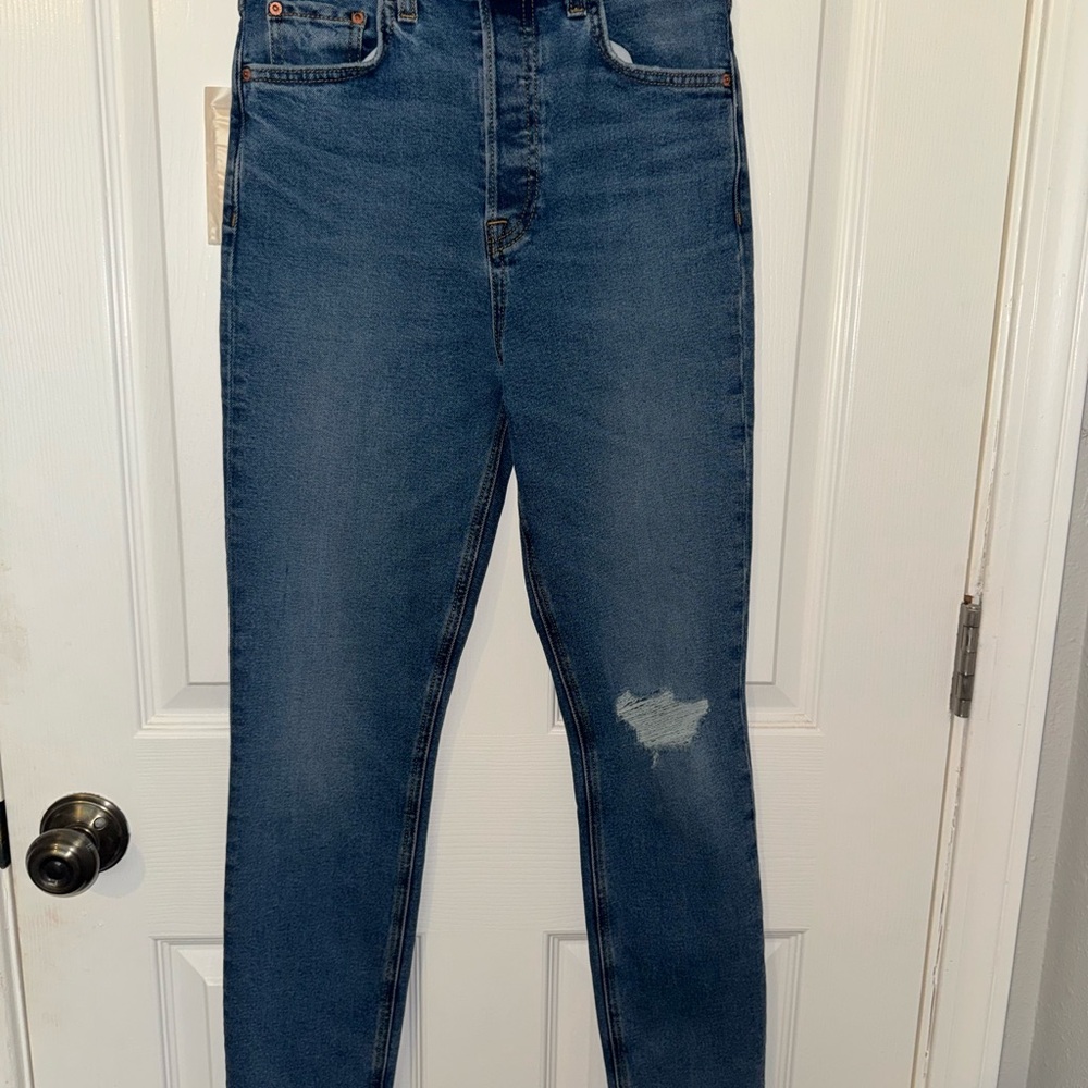 GRLFRND NWT The Piper Super High Rise Stretch Slim Crop